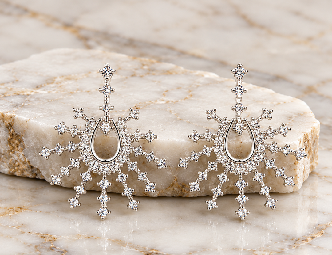 Crystal Starburst Stud Earrings