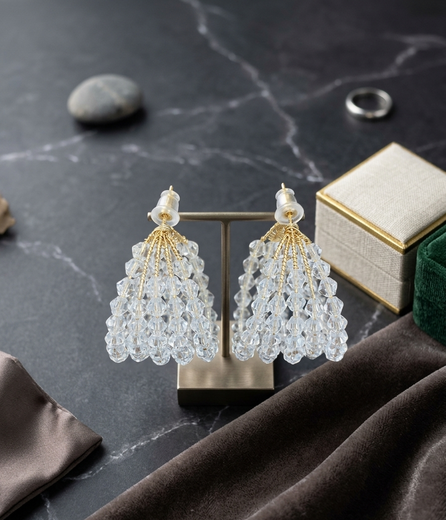 Gold Filigree Floral Stud Earrings