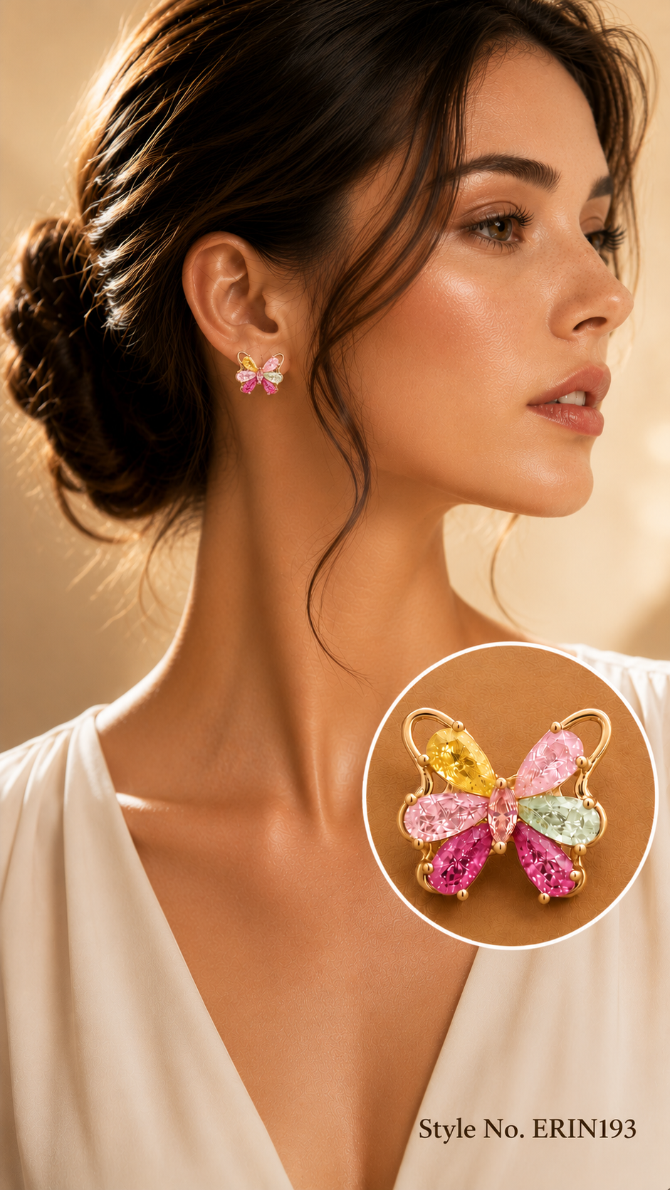 Rose Gold Oval Link Drop Earrings | ERIN193