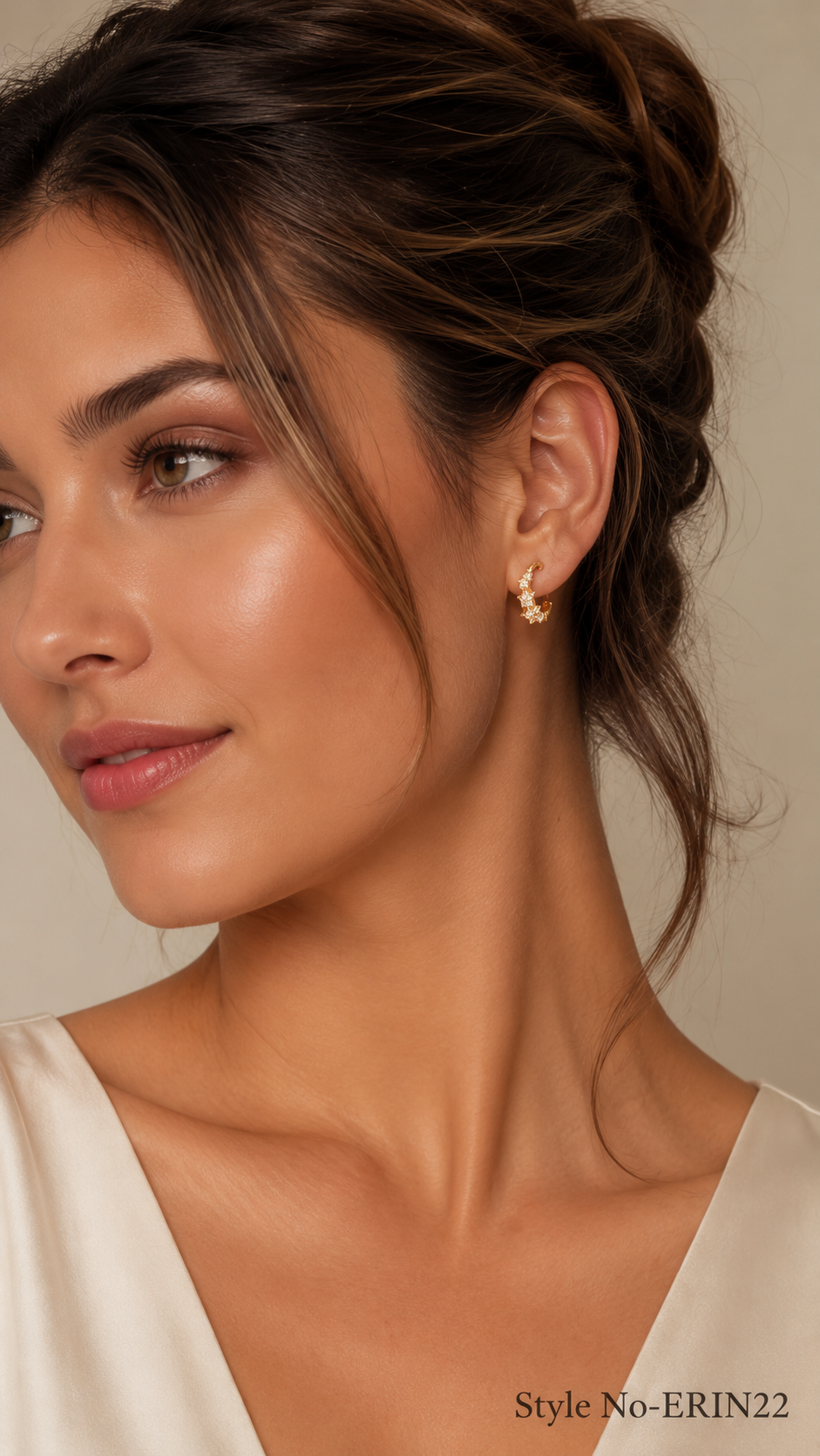 Gold Star Huggie Hoop Earrings Sparkling Pavé CZ Celestial