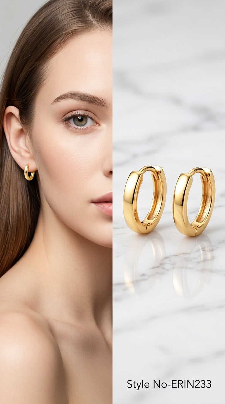 Gold Shell Stud Earrings | ERIN233