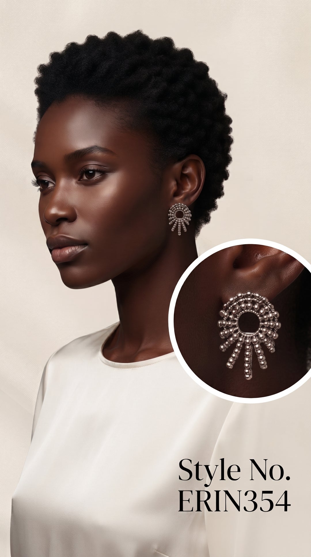 Silver Bar Stud Earrings | ERIN354