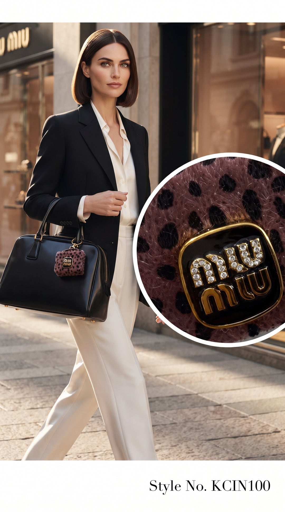 Leopard print mini purse with Mum plaque Keychain | KCIN100