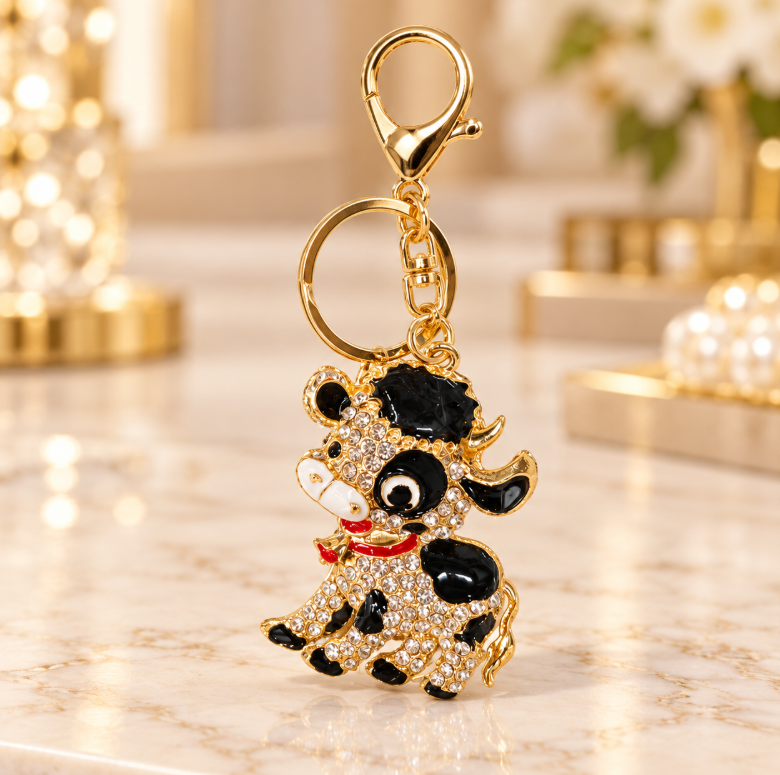 Black Cow Keychain - KCMEIFEN002