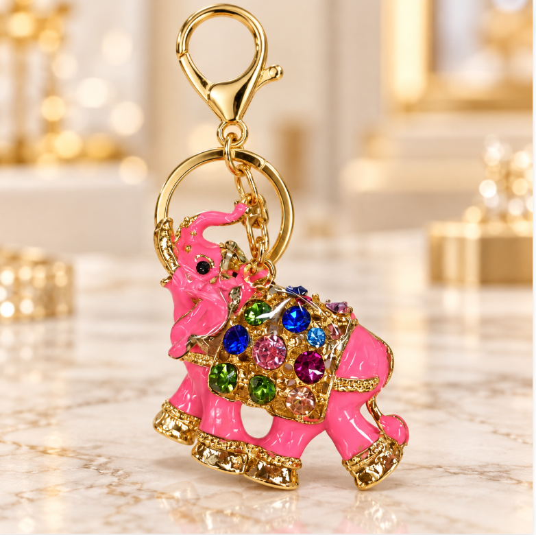 Pink Elephant Keychain - KCMEIFEN012