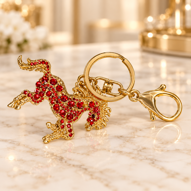Red Horse Keychain - KCMEIFEN037