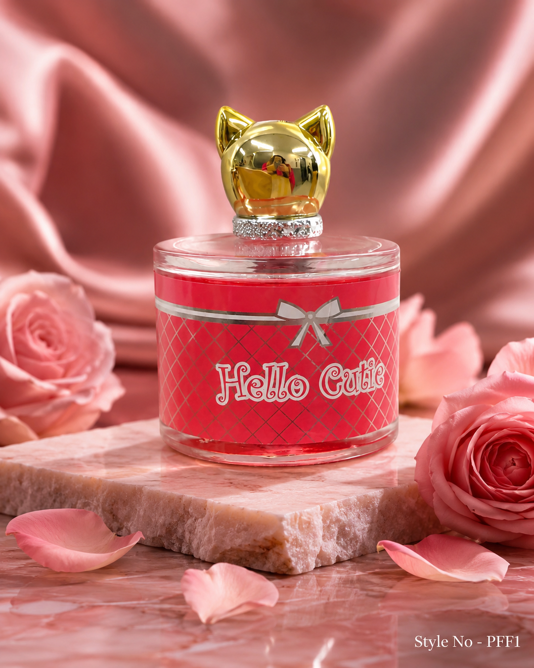 Cute Pink Glass Eau De Parfum For Women - Sweet Floral &amp; Vanilla Fragrance Spray