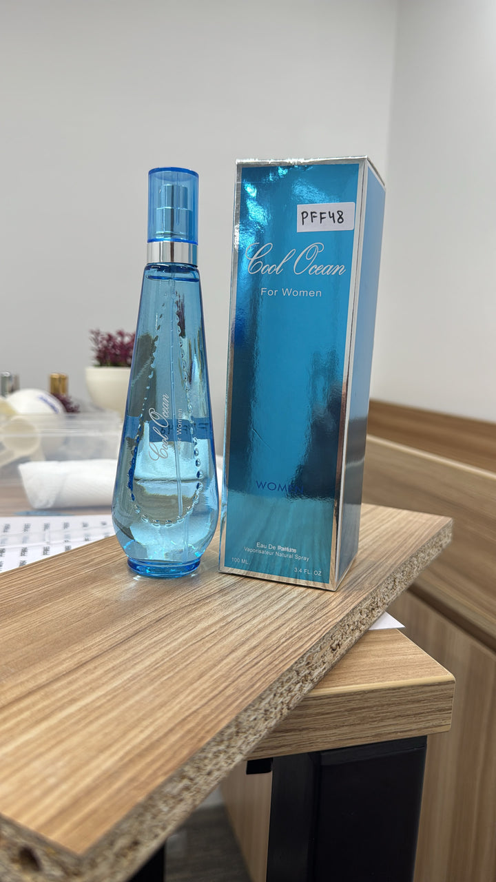 Aqua Blue Teardrop Glass EDP Perfume