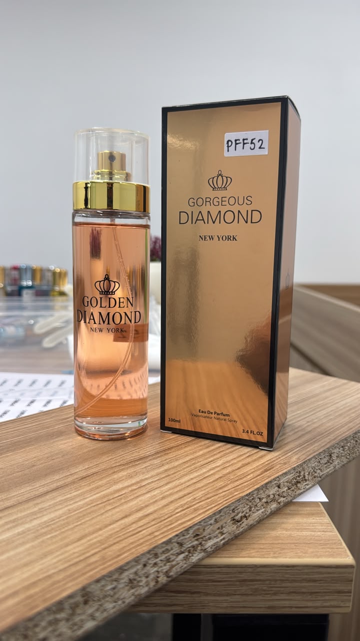 Elegant Gold Accent Glass EDP Perfume