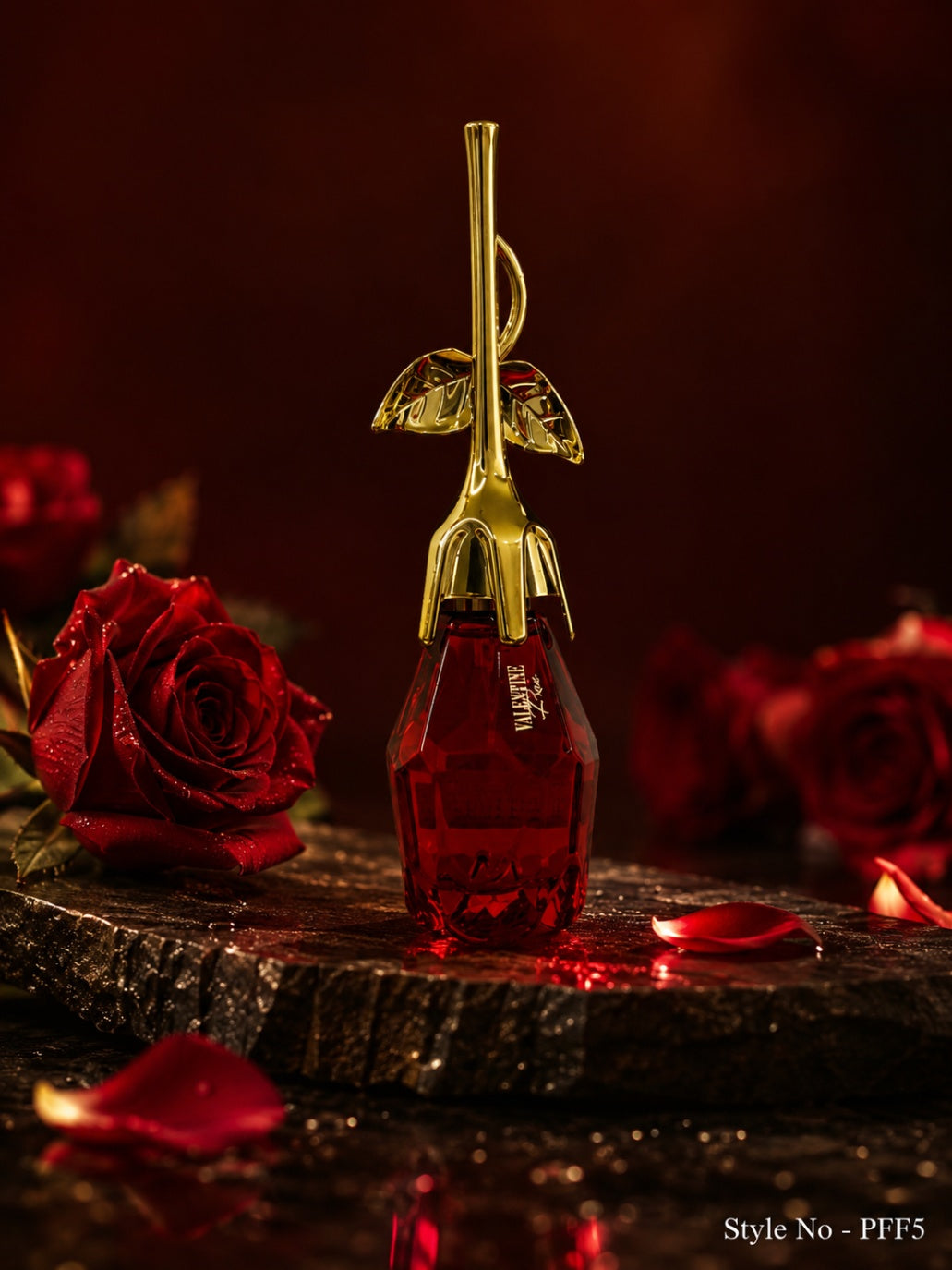 Red Rose Crystal Eau De Parfum For Women - Long Lasting Floral Amber Perfume
