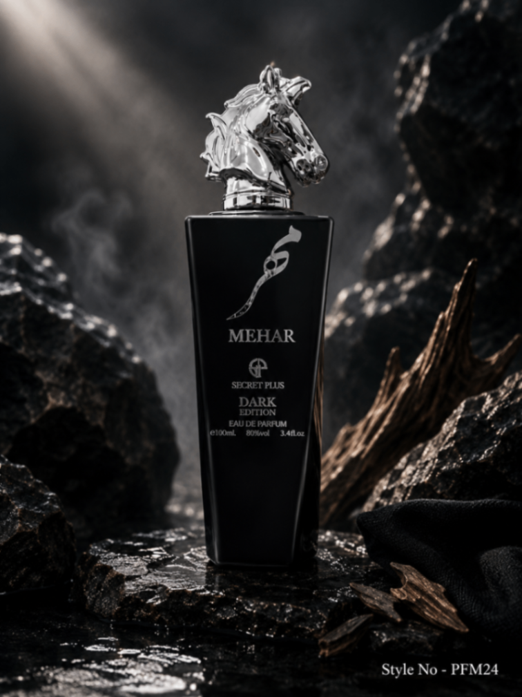 Luxury Black Tapered Glass EDP Perfume