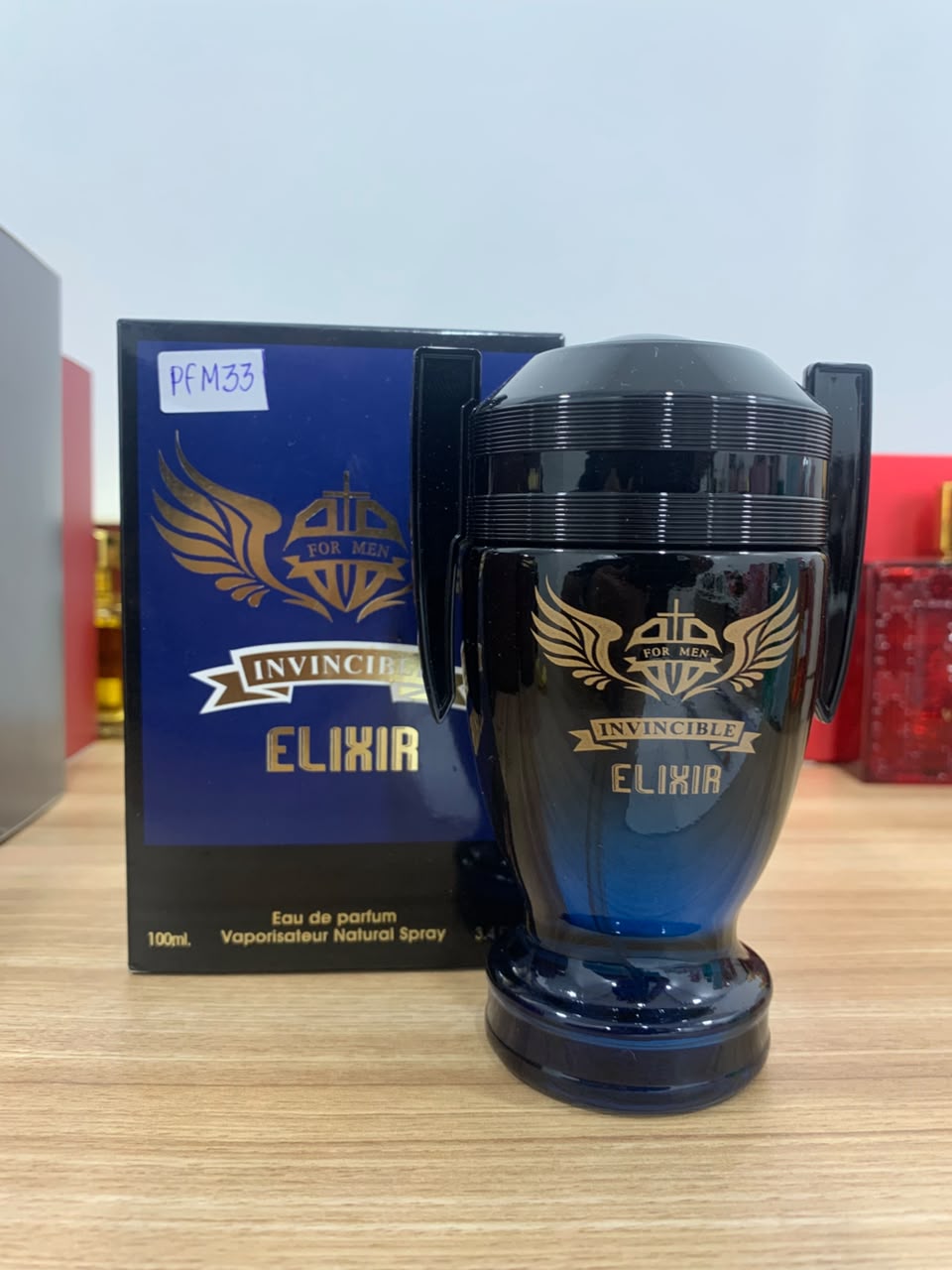Dark Blue Trophy Bottle Eau De Parfum For Men - Long Lasting Spicy Amber Fragrance