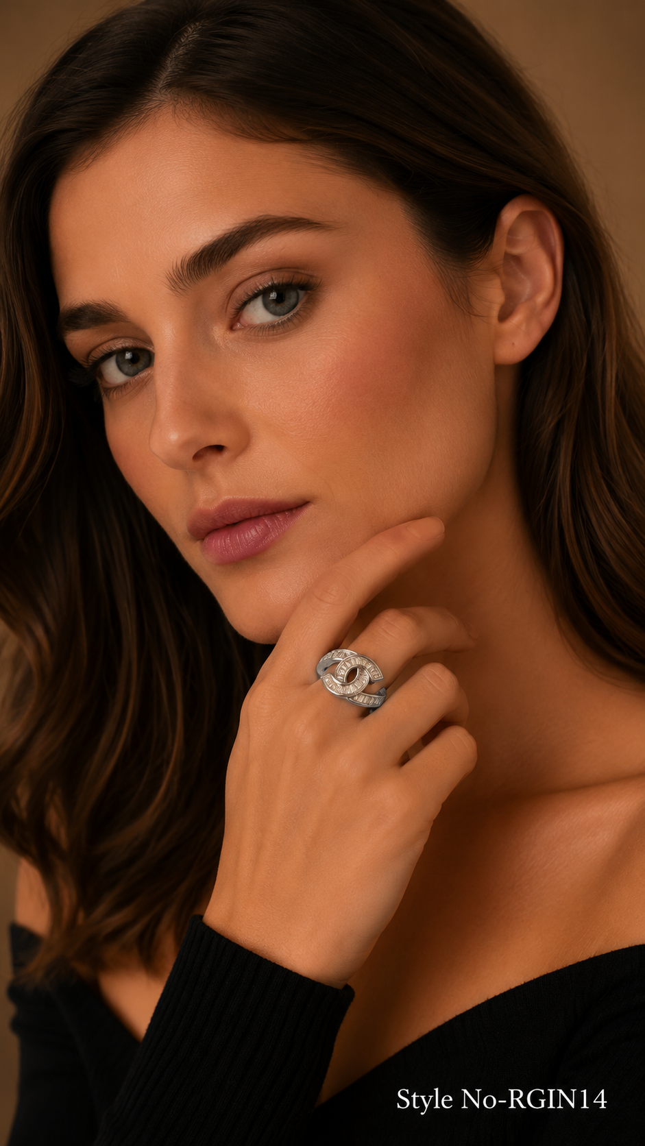 Silver Interlocking Curve Ring | RGIN14