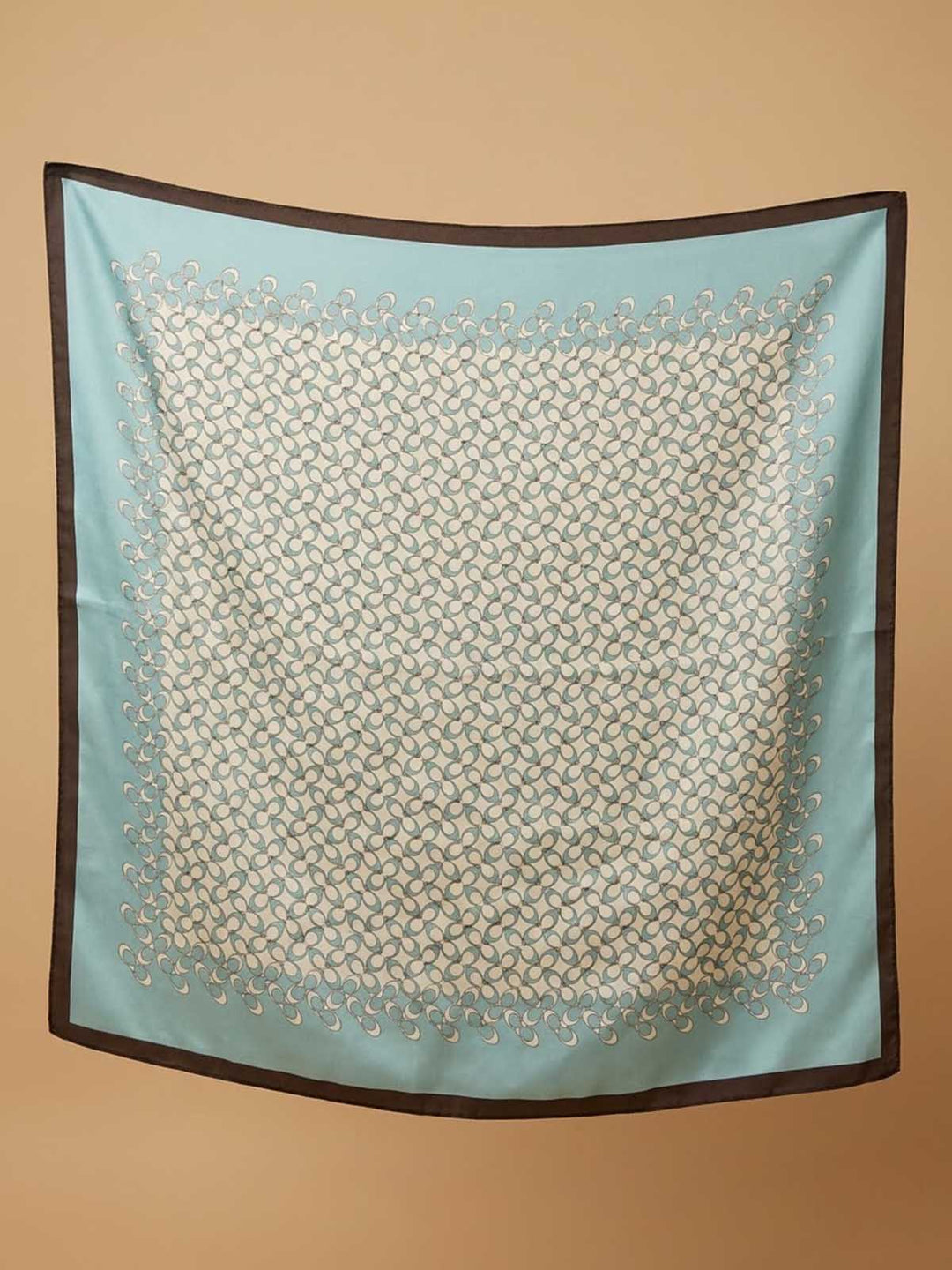 Square Lattice Starburst Scarf with Solid Border Frame