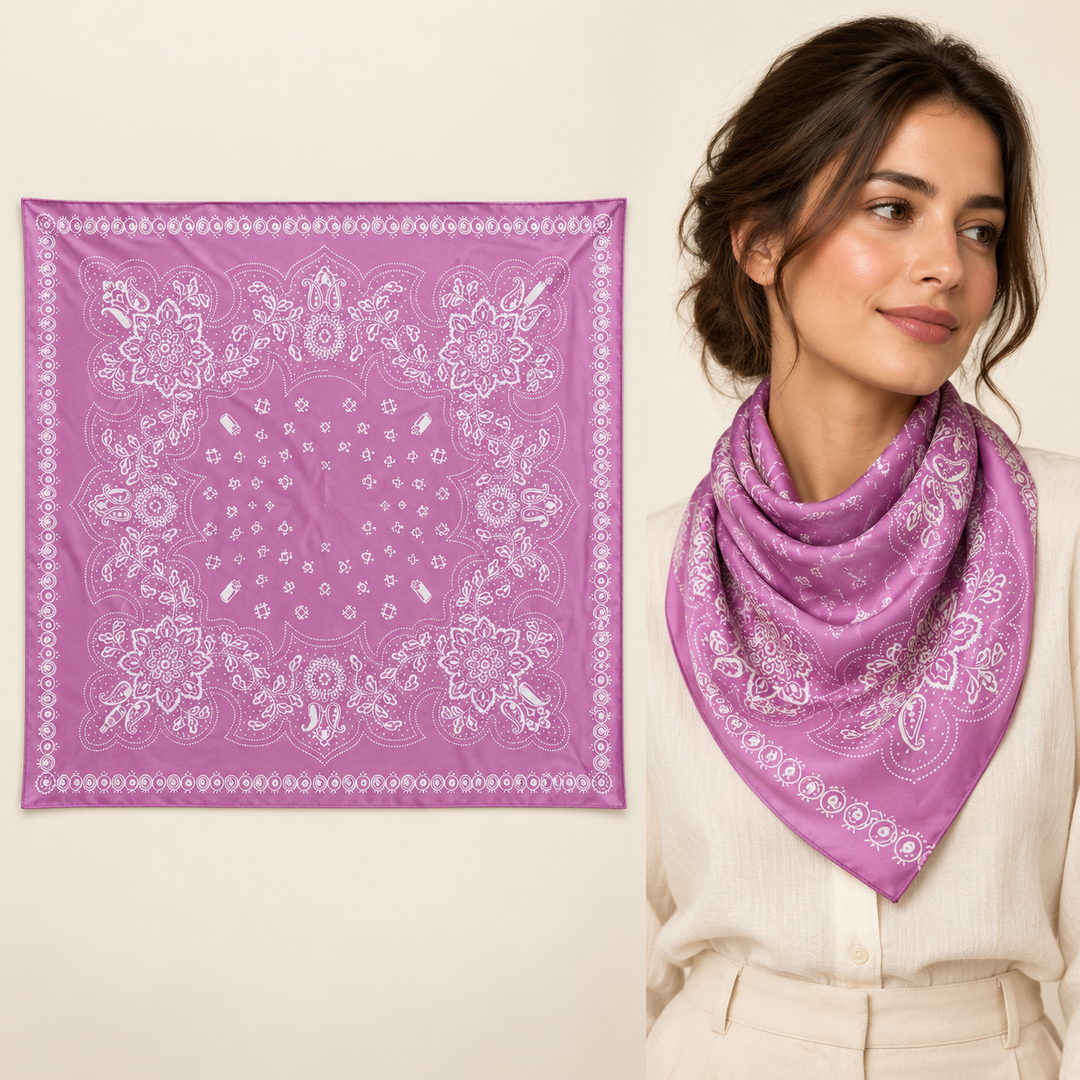 Ornate Paisley Scarf in Lavender &amp; Pale Purple – TK90SC164