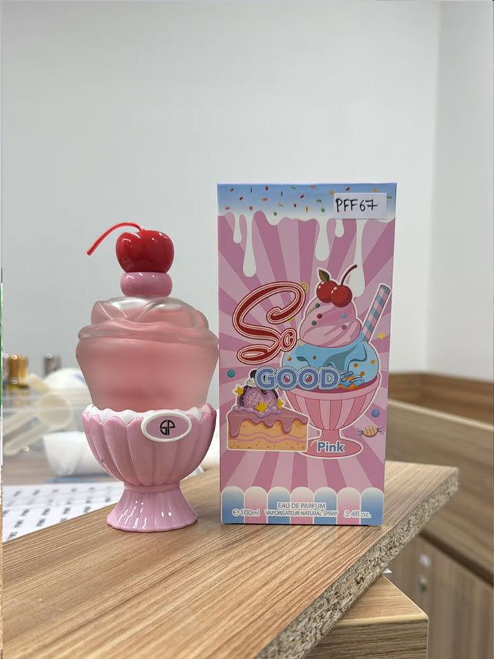 Pink Ice Cream Sundae Shaped Eau De Parfum - Sweet Gourmand Fragrance Spray