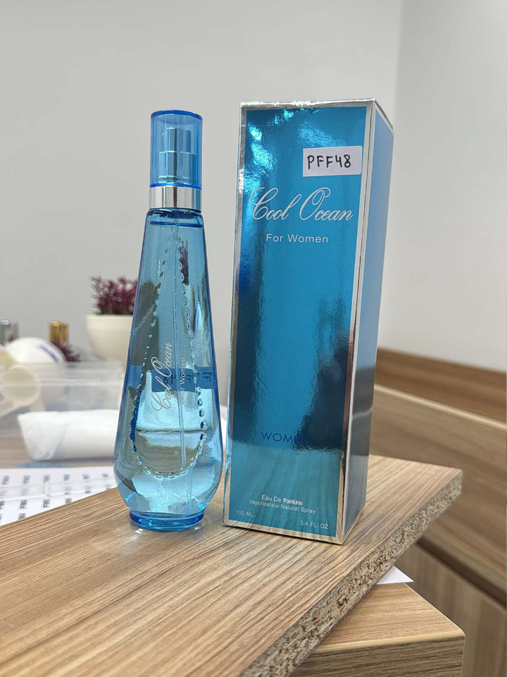 Aqua Blue Teardrop Glass EDP Perfume