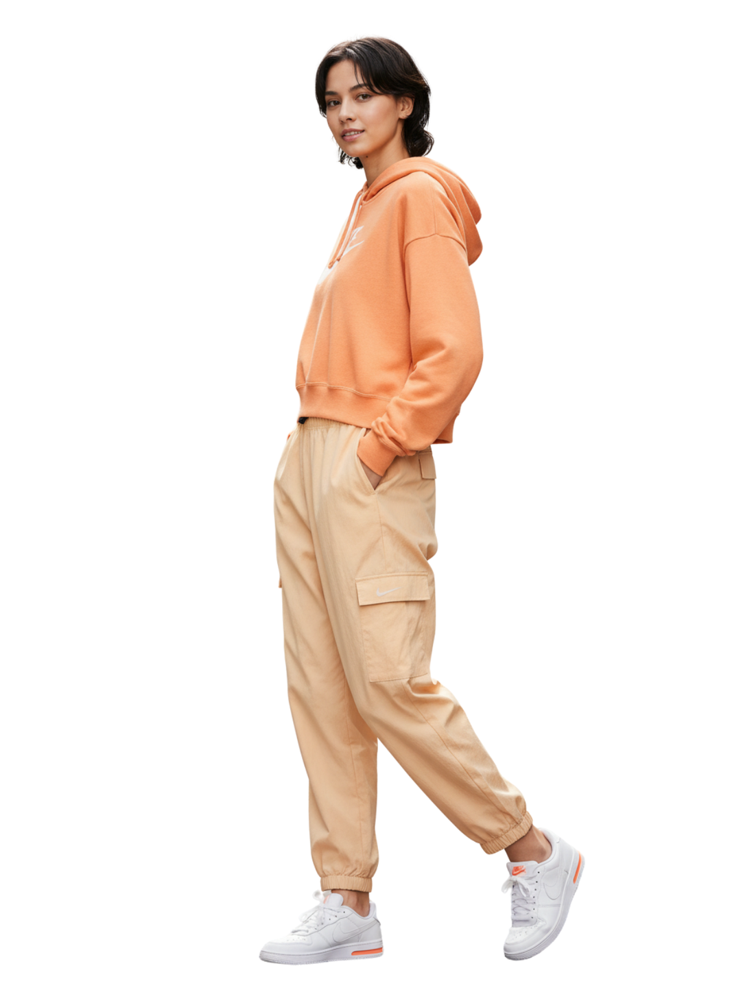 Nike Sportswear Club Fleece Oversized Crop Graphic Hoodie Womens Style : Dq5850