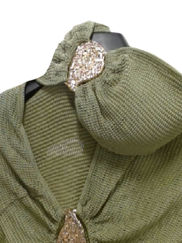 Green Textured Top
