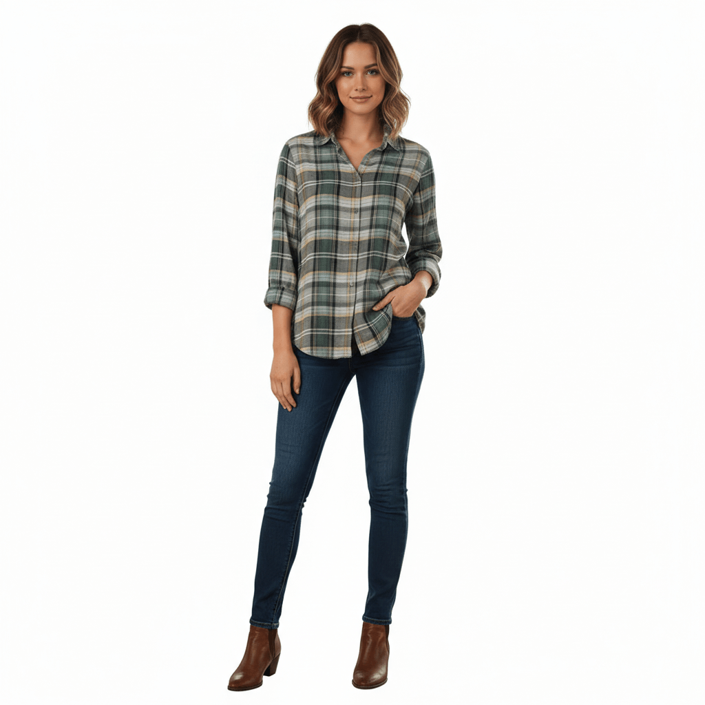 Green Plaid Shirt