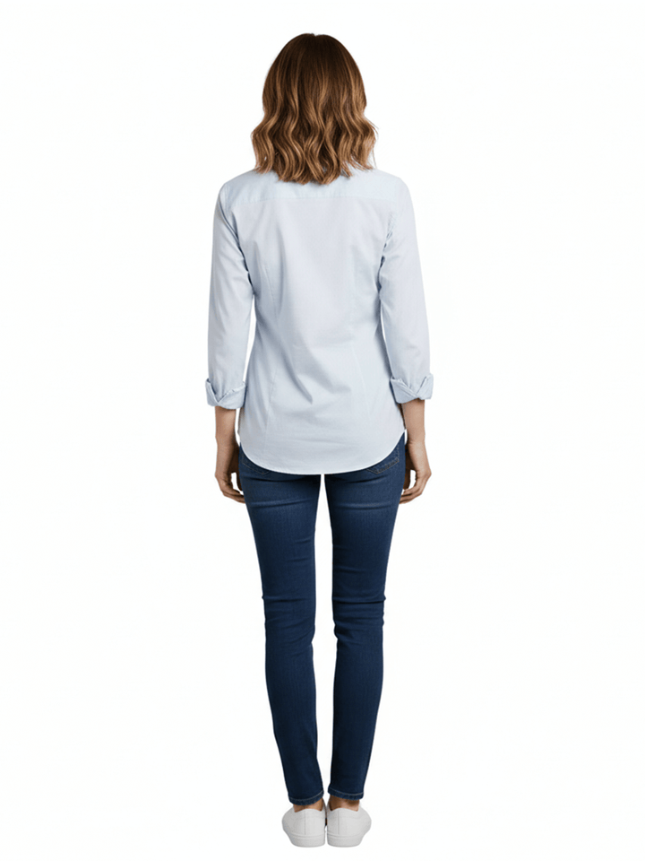 DKNY Women's Long Sleeve Button Down Shirt