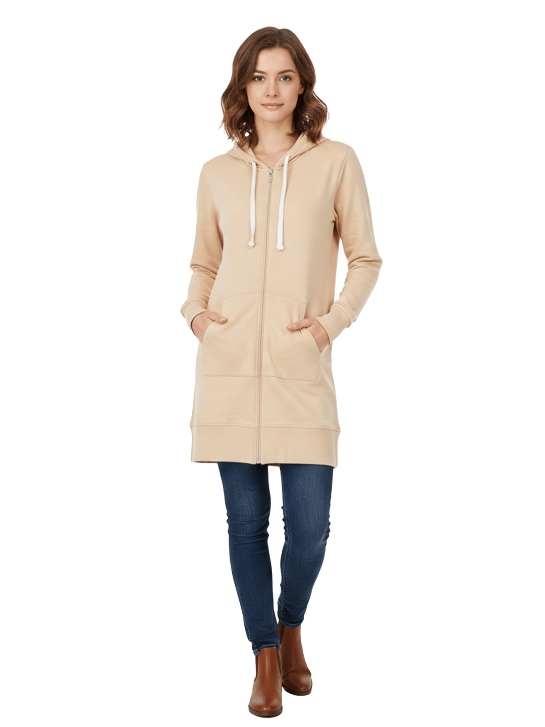 Beige Activewear Sweatshirt & Hoodie