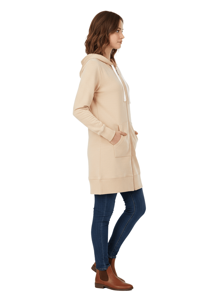Beige Activewear Sweatshirt & Hoodie