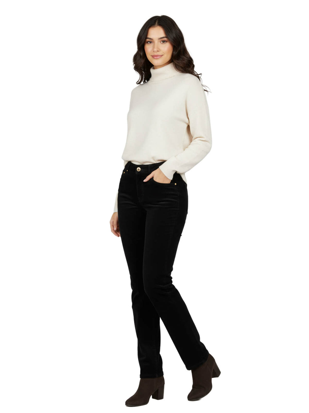 Alfred Dunner Black Corduroy Pants