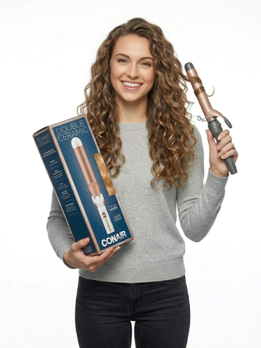 Double Ceramic 1 1/4 Loose Curls Curling Iron