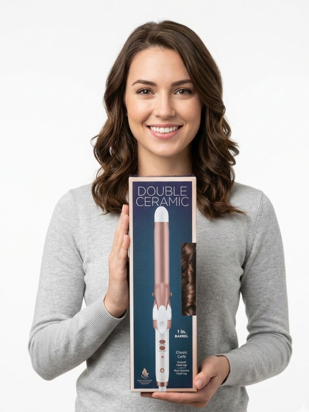 Double Ceramic 1 in. Hair Curler