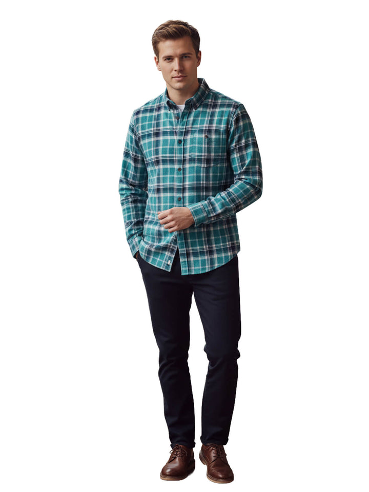 Orvis Men's Cotton Plaid Button Down Shirt