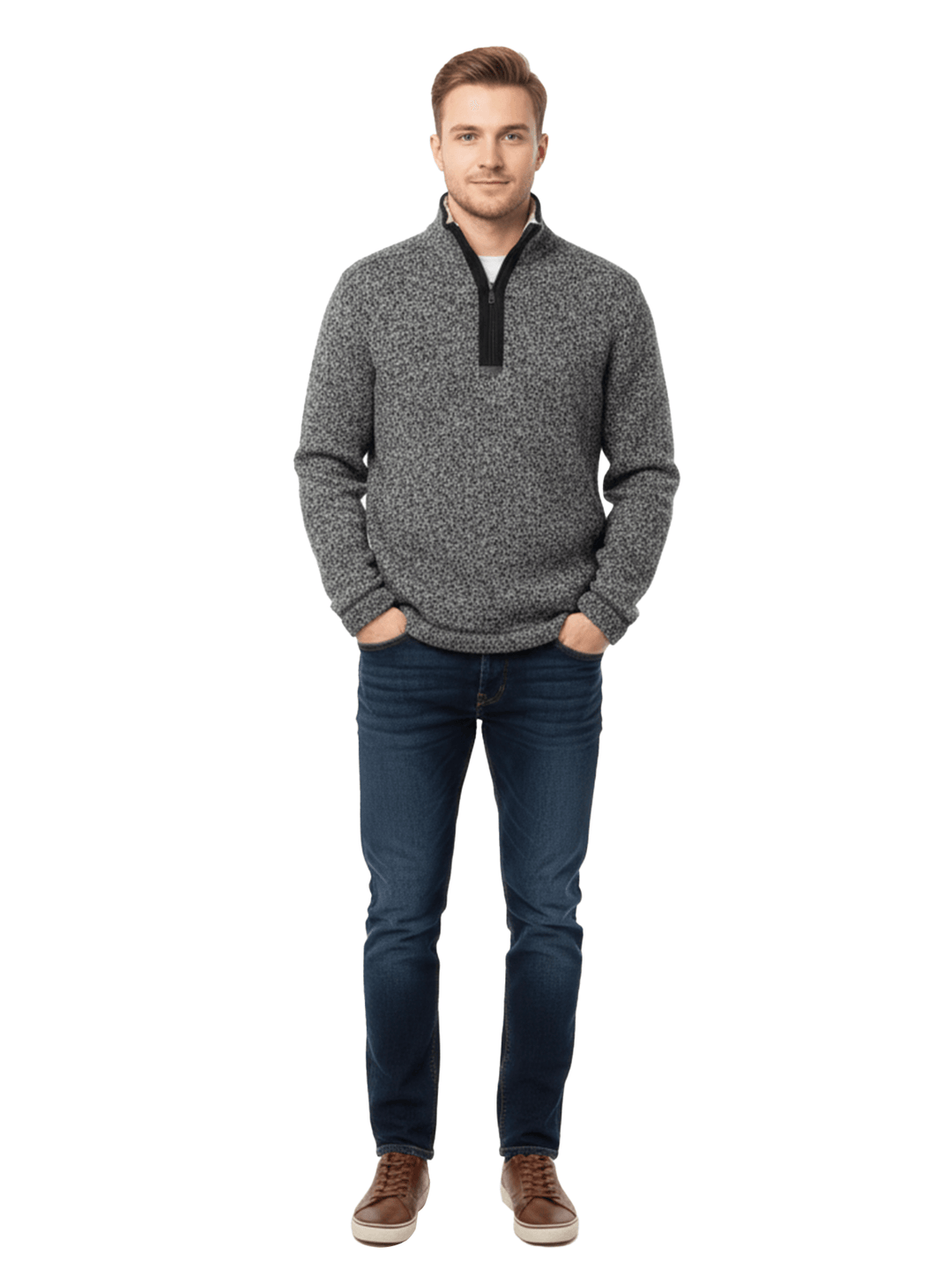 Orvis Men's Blue 1/4 Zip Pullover