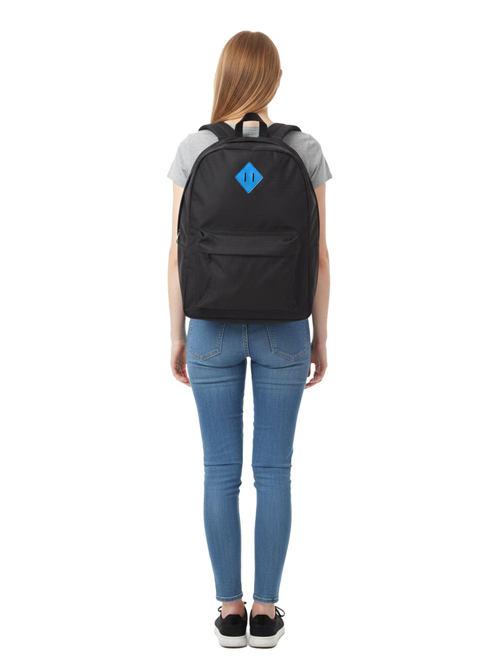 Black Polyester Backpack