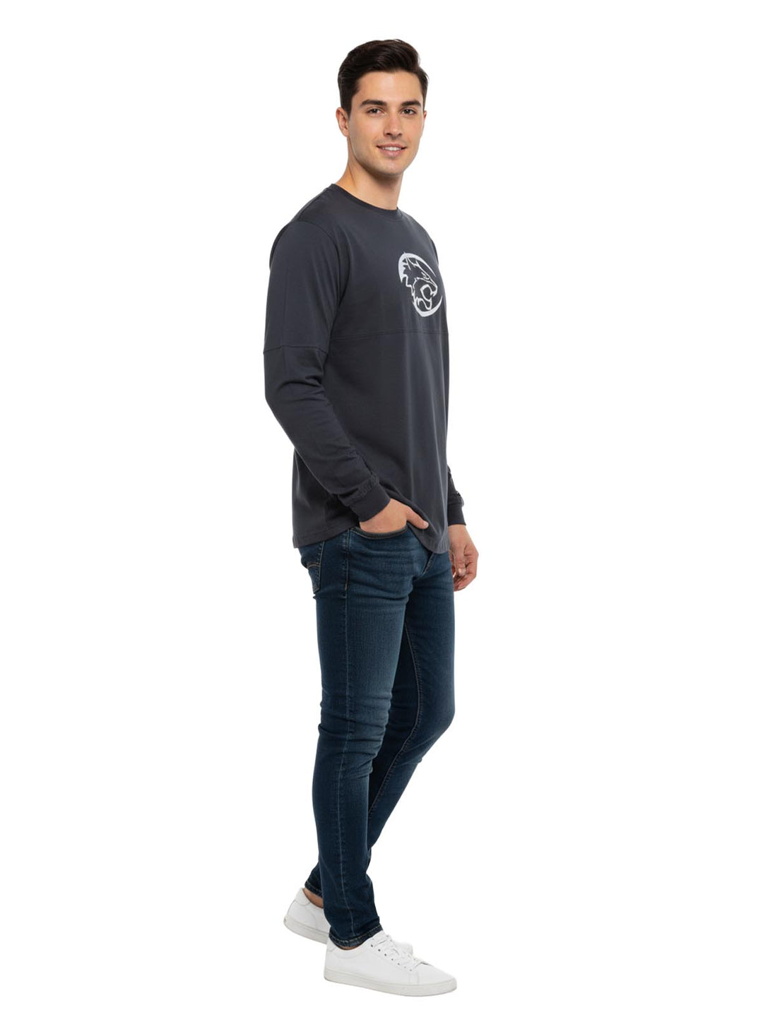Basix Of America SWR Wildcats Long Sleeves Jumbo Crewneck T-Shirt Unisex Style : MN-5660