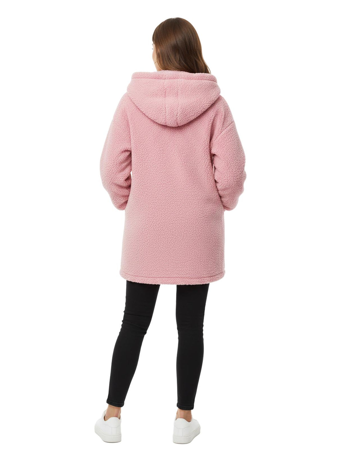 Pink Fleece Hooded Lounger