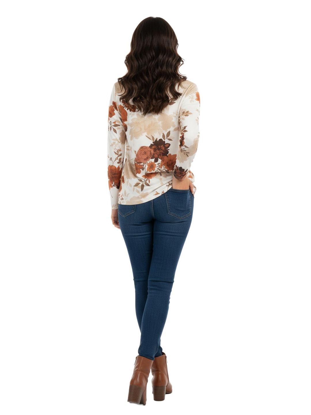 Alfred Dunner Women's Floral Print Long Sleeve Top