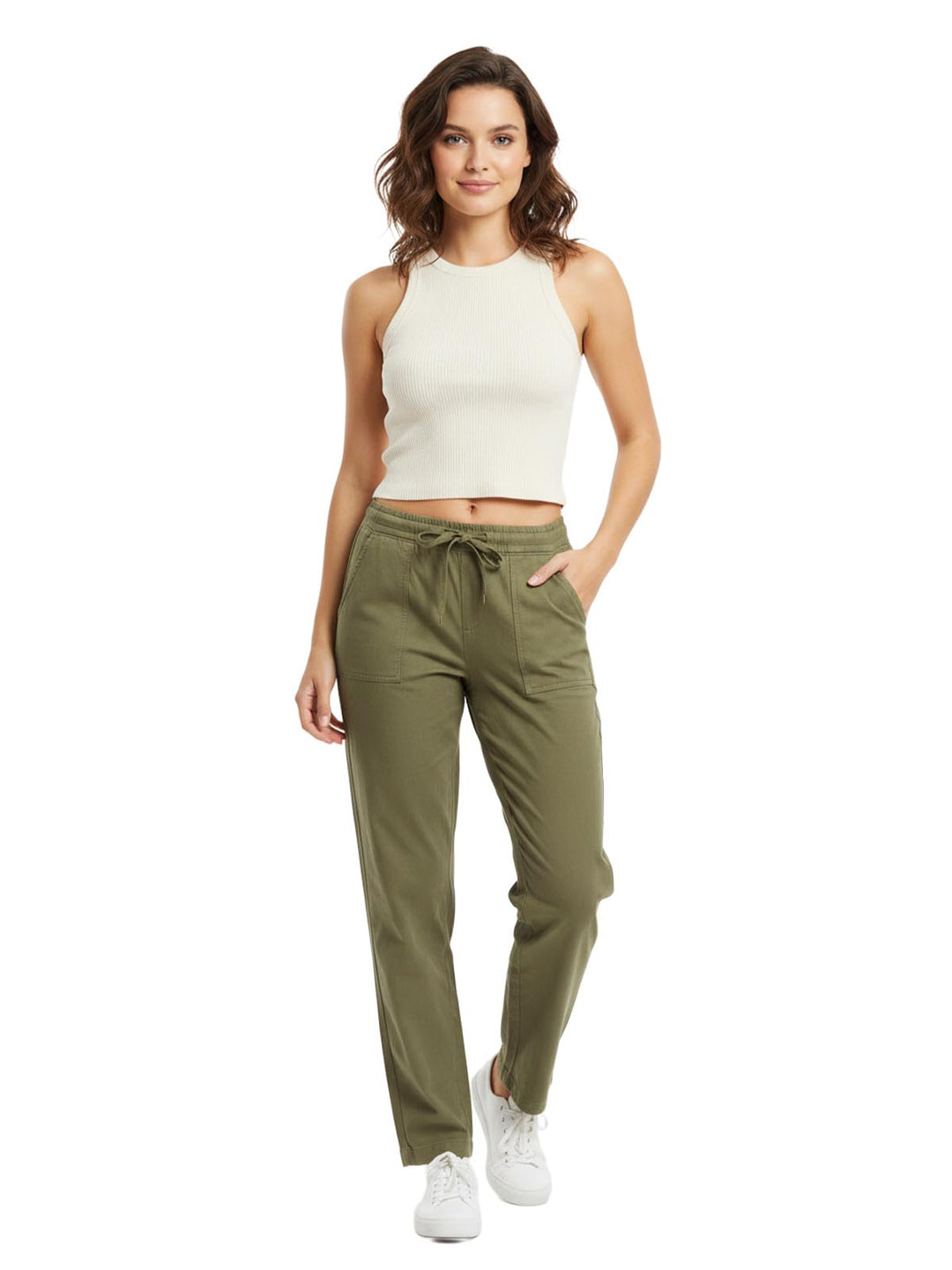 Universal Thread Olive Green Cotton Drawstring Utility Pants