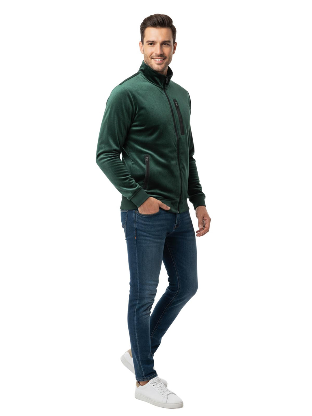 All In Motion Green Velvet Activewear Jacket