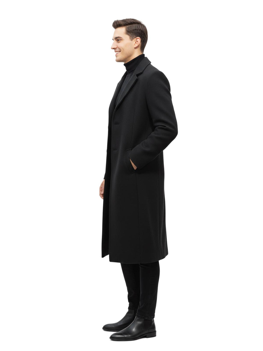 Men's Black Overcoat