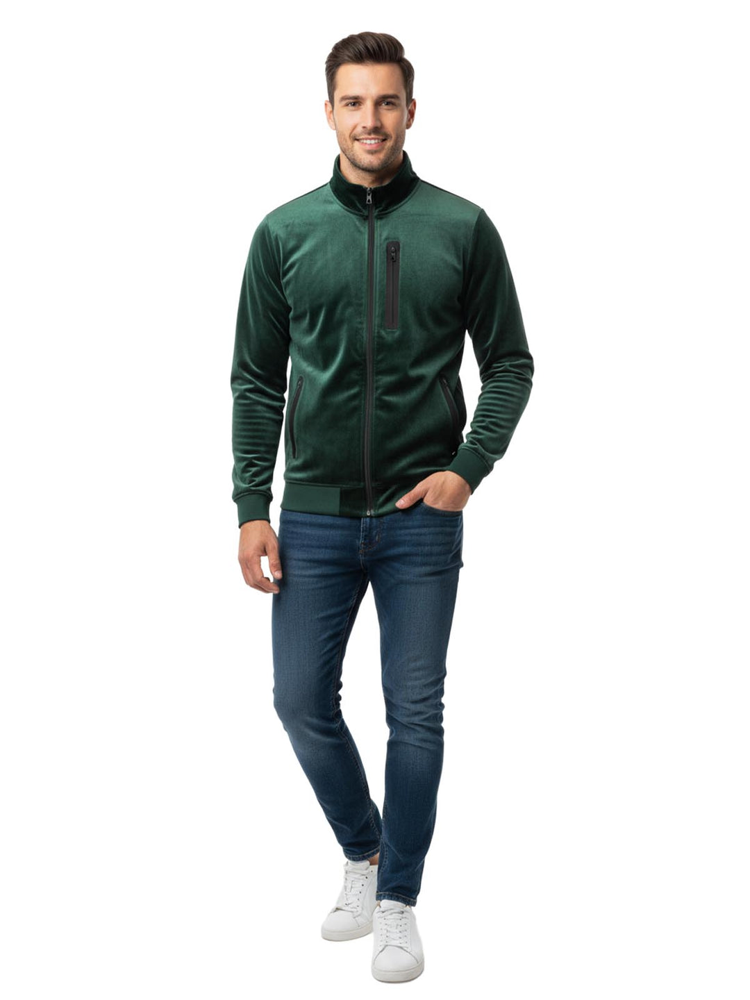 All In Motion Green Velvet Activewear Jacket