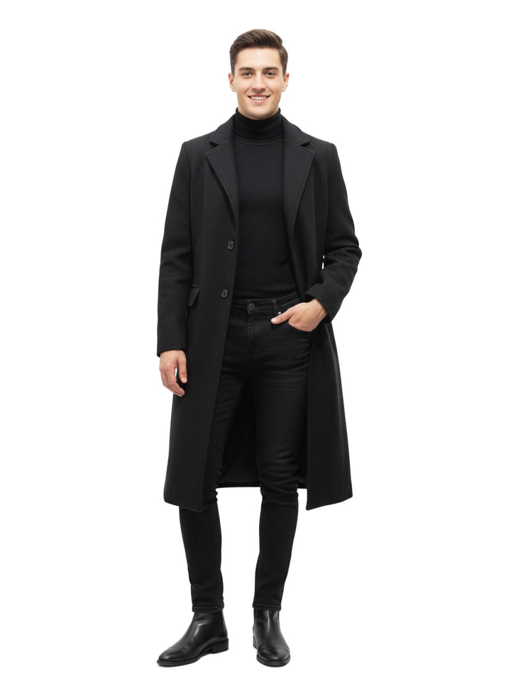 Men's Black Overcoat