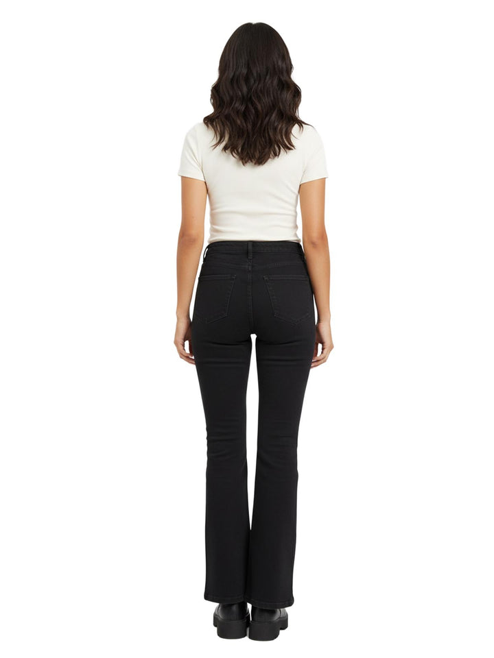 Women's Black Denim Bell Bottom Jeans