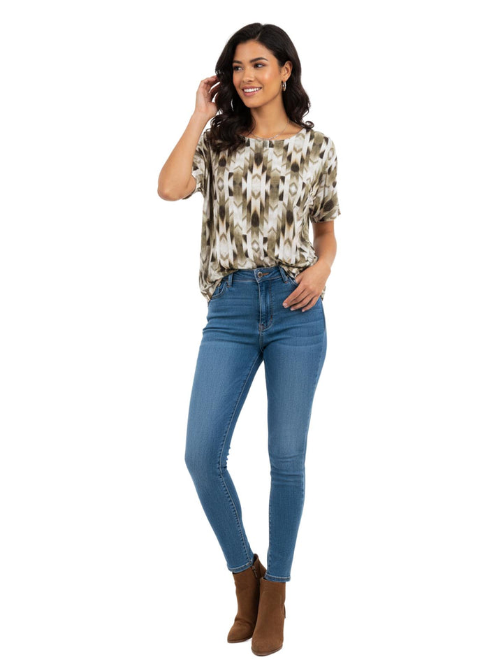 Alfred Dunner Women's Short Sleeve Blouse