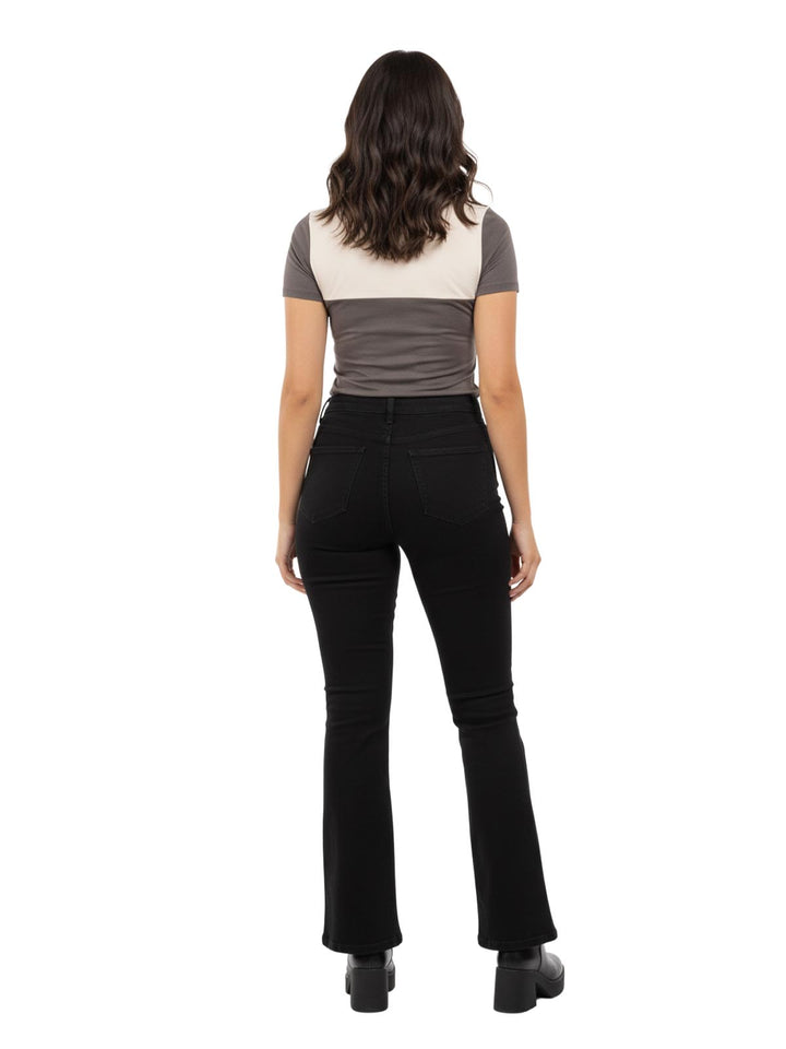 Sofia Jeans Women's Bootcut Jeans - Black Cotton Blend