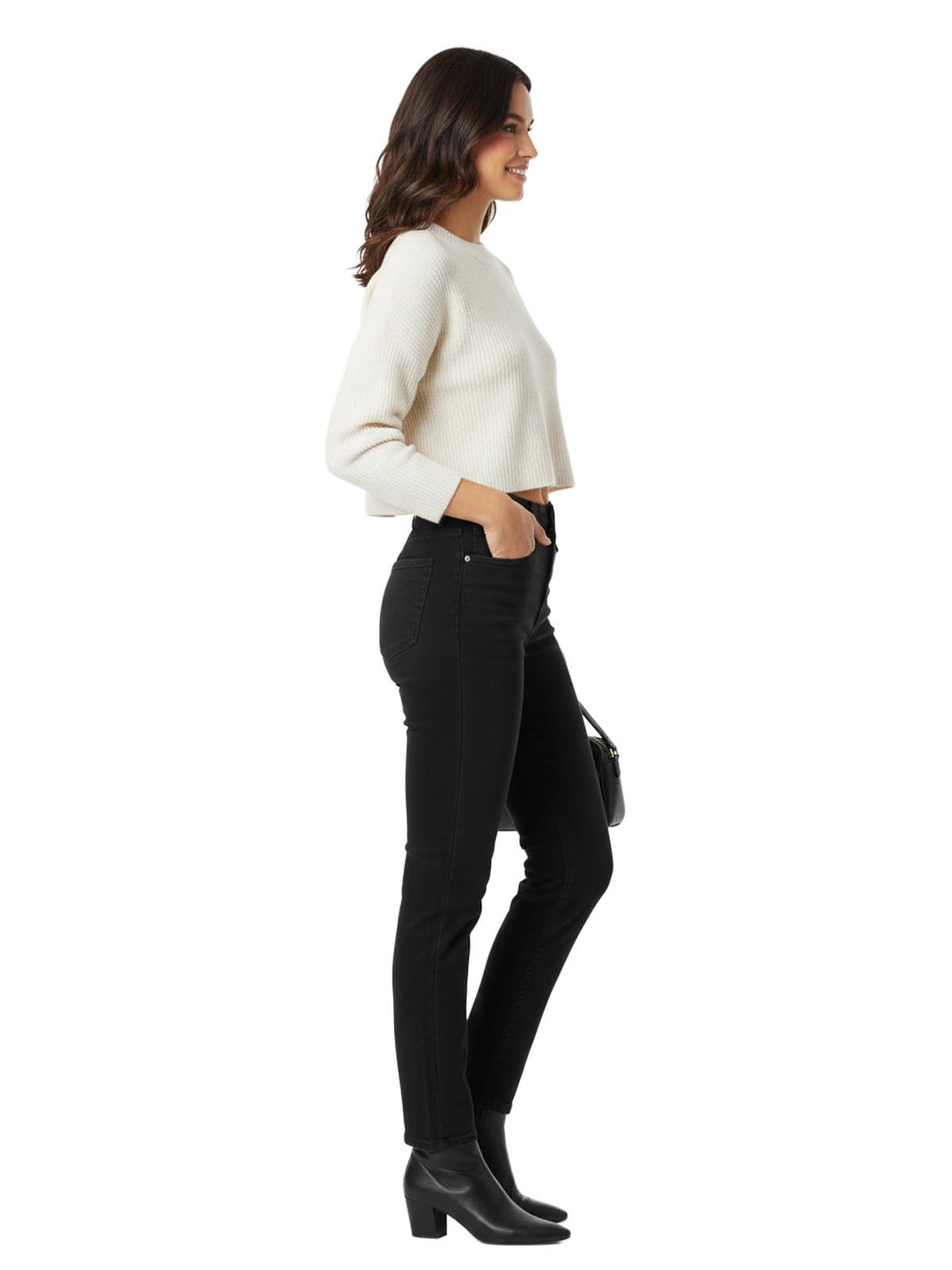 NYDJ Women's Straight Leg Denim Jeans Black