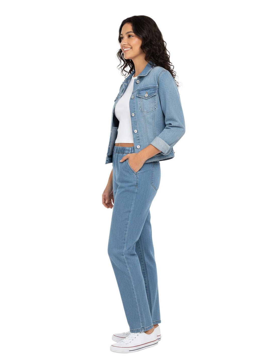 Women's Blue Cotton Jeans