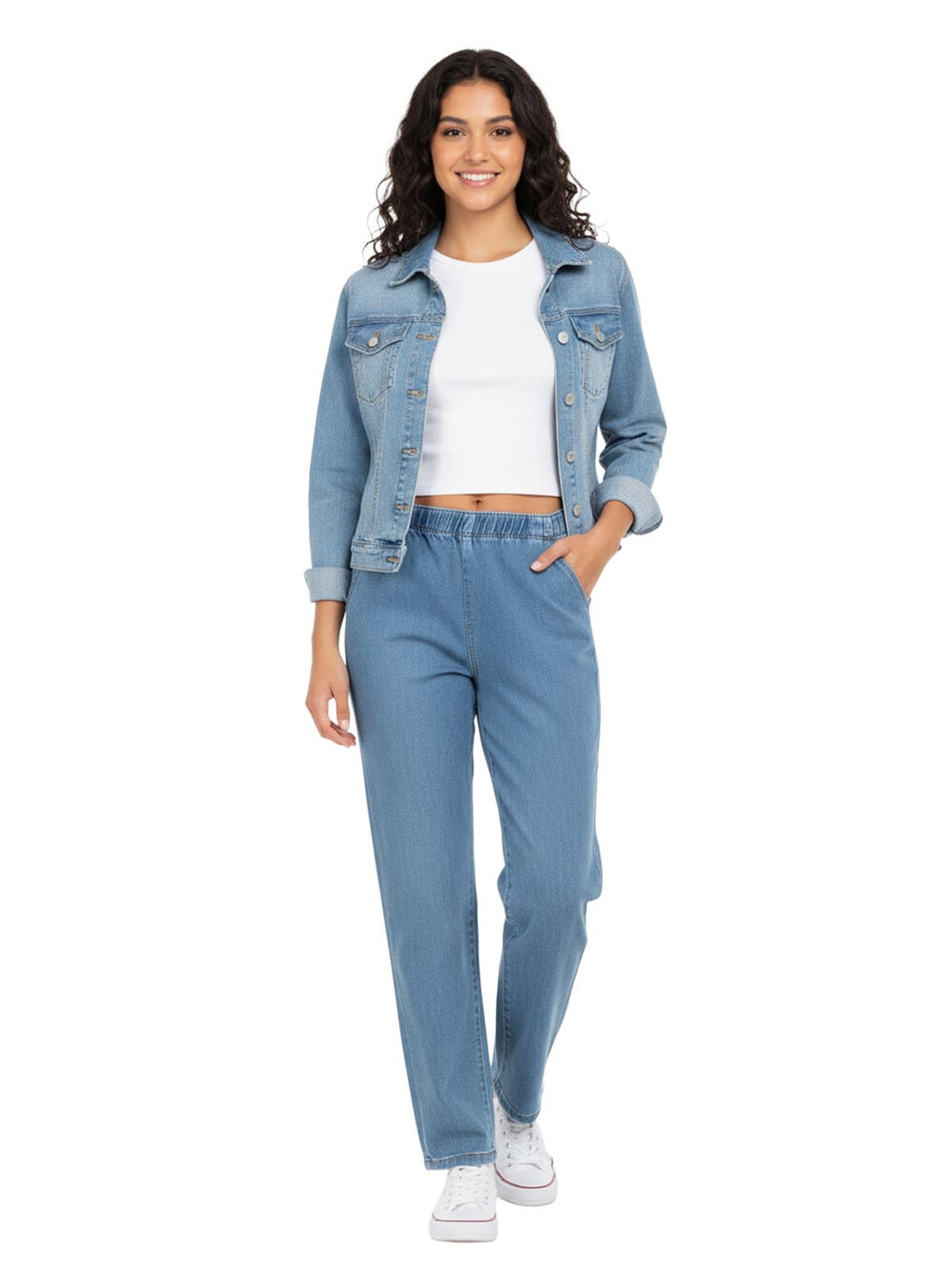 Women's Blue Cotton Jeans