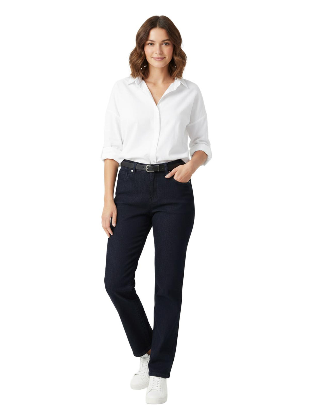 Lee Women's Secretly Shapes Straight Leg Jeans