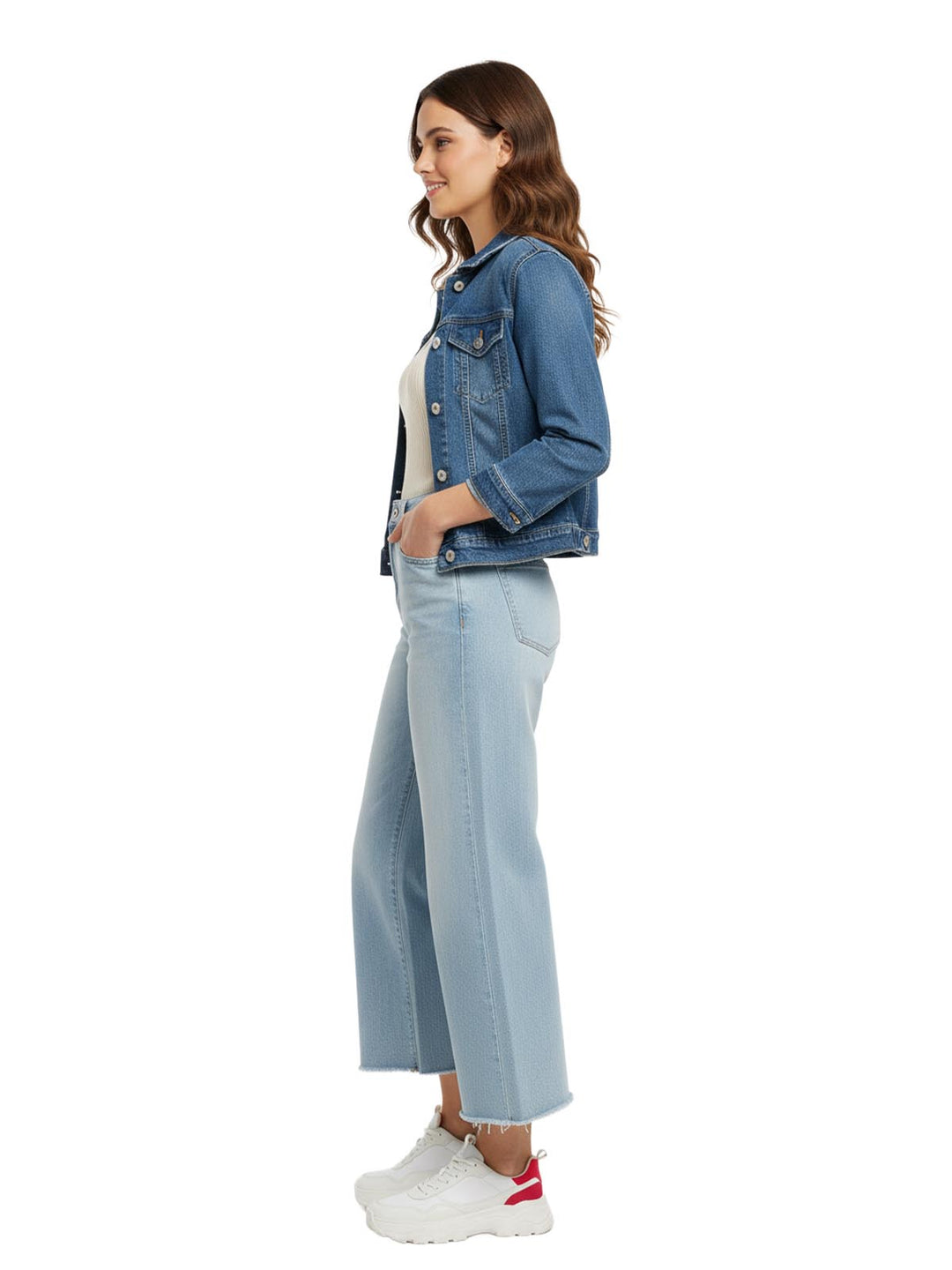 JUDITH Women's High-Waisted Wide Leg Denim Jeans