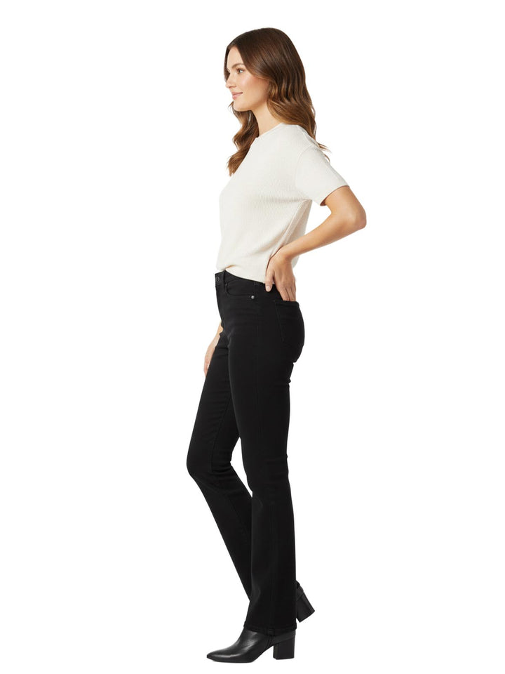 NYDJ Women's Bootcut Jeans Black Cotton Blend